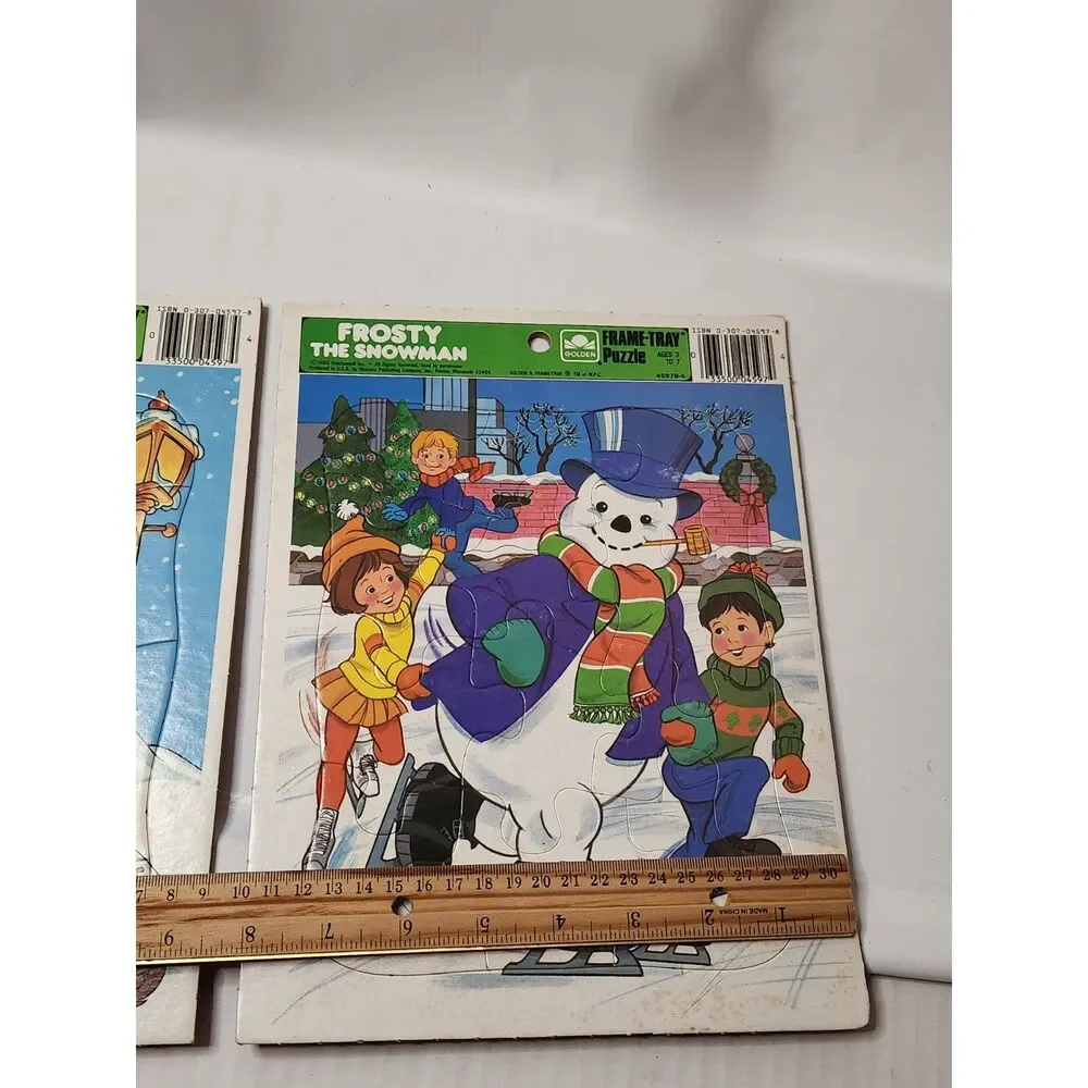 Vintage Rudolph & Frosty Frame‑Tray Puzzles Complete